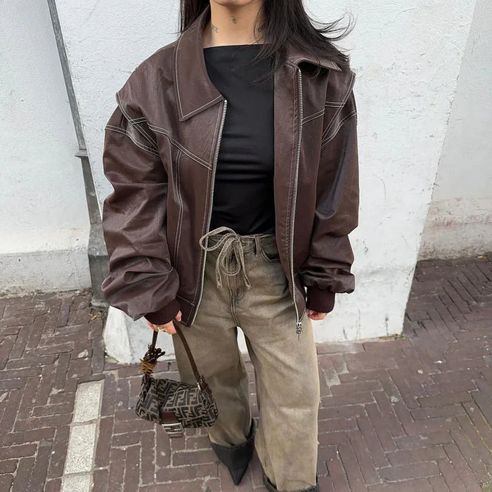 Rosie - Rode Leren Jas