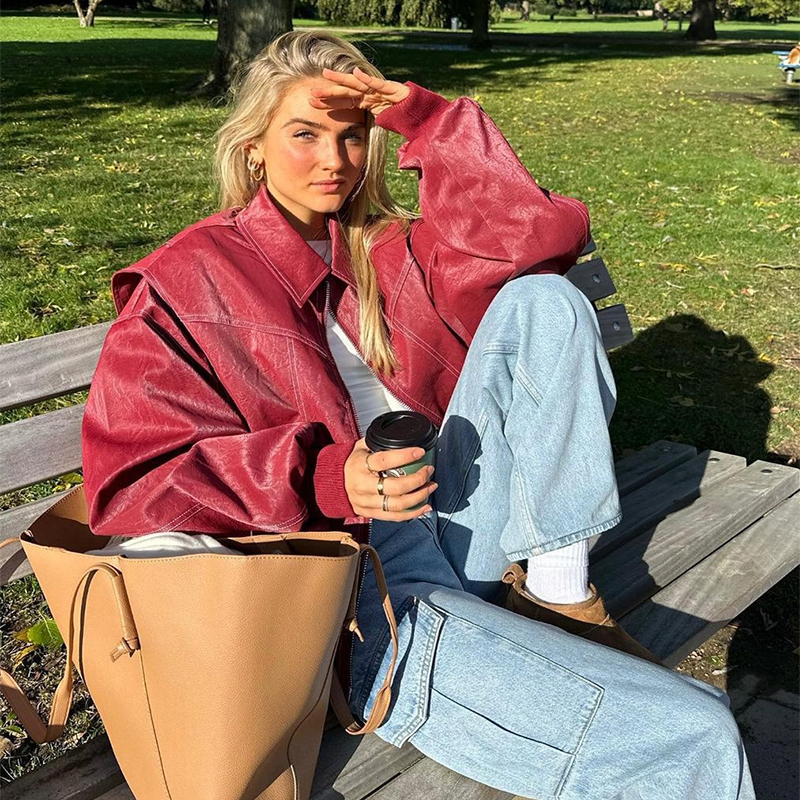 Rosie - Rode Leren Jas