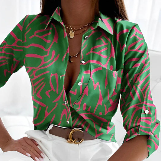 Amelia - Elegante Groene Blouse